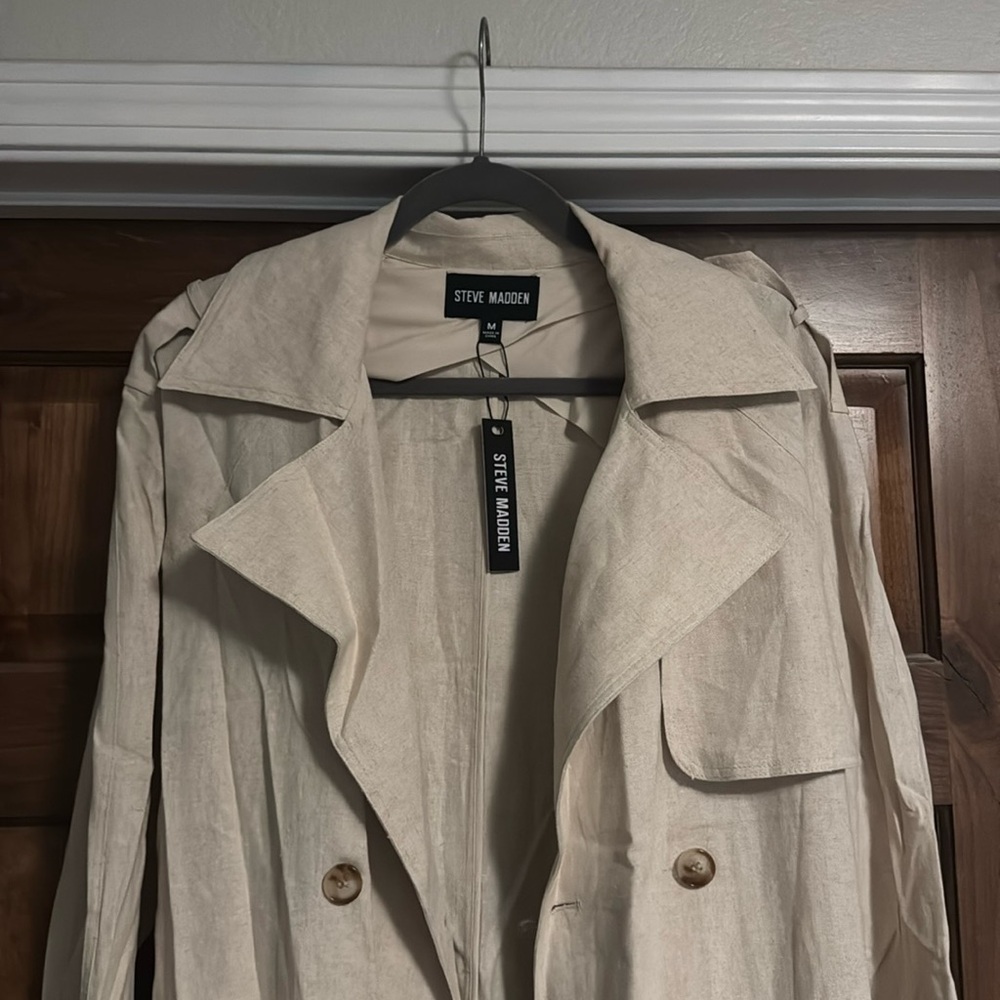 Steve Madden Linen Trench Coat